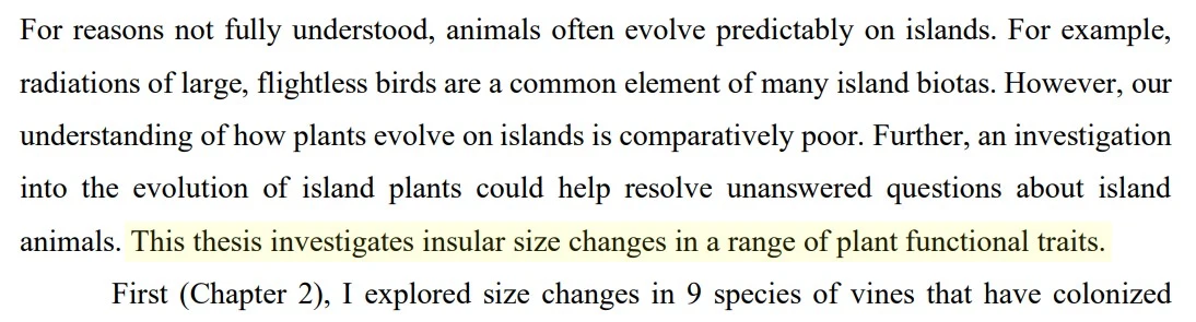 example research objective from thesis abstract