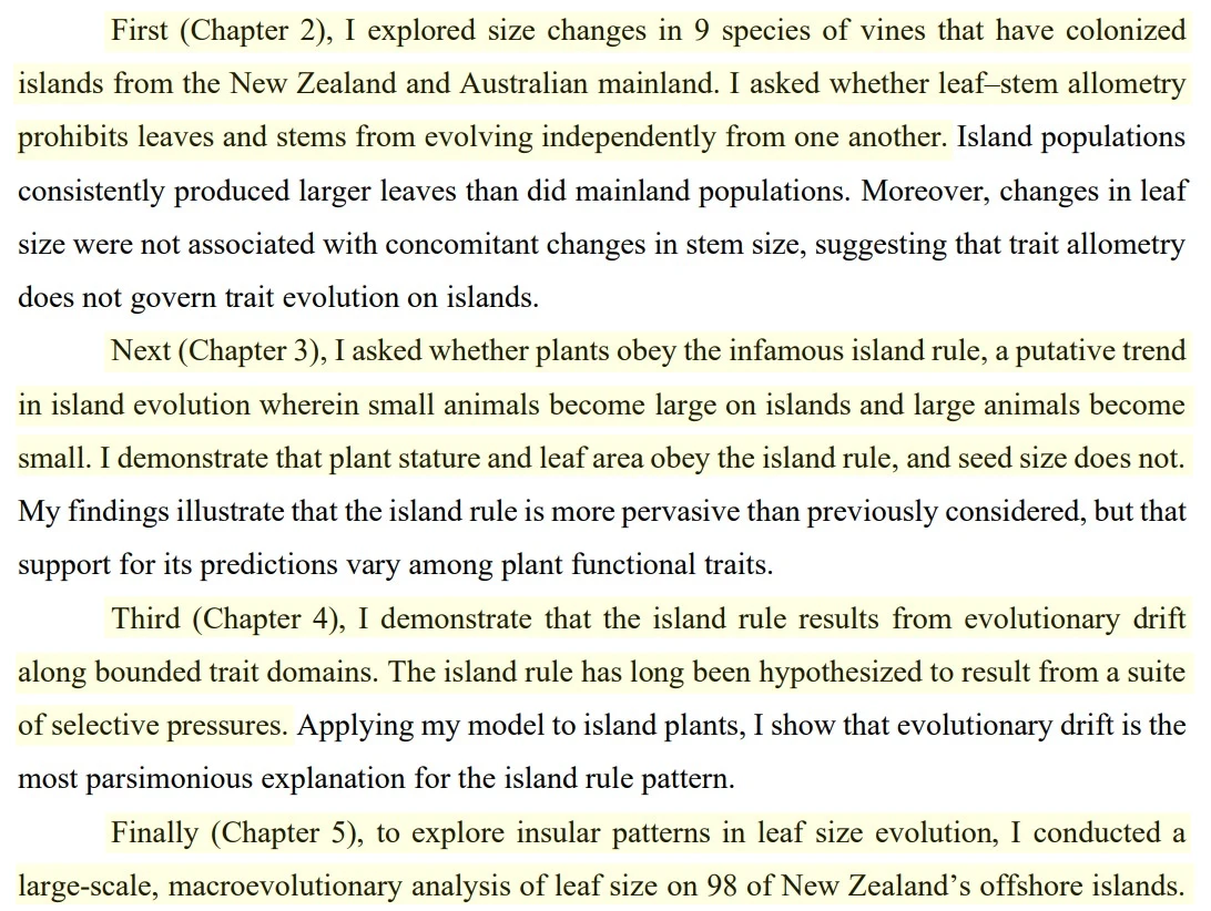 example of methods from thesis abstract